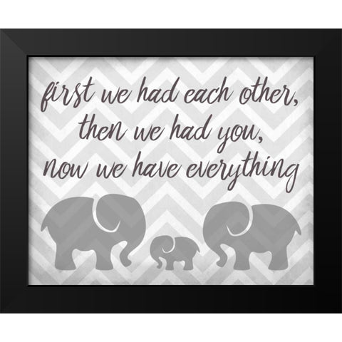 Everything Black Modern Wood Framed Art Print by Allen, Kimberly