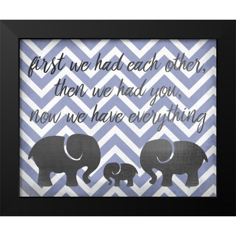 Everything Boy Black Modern Wood Framed Art Print by Allen, Kimberly