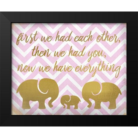 Everything Girl Black Modern Wood Framed Art Print by Allen, Kimberly