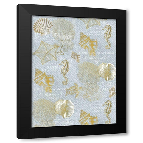 Azure Coastal Full Black Modern Wood Framed Art Print with Double Matting by Kimberly, Allen