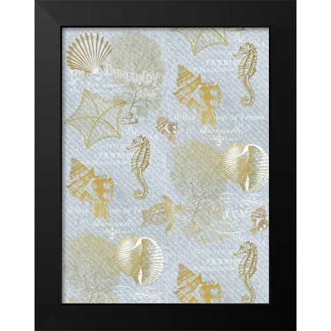 Azure Coastal Full Black Modern Wood Framed Art Print by Kimberly, Allen