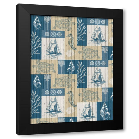 Lets Sail Full Black Modern Wood Framed Art Print with Double Matting by Kimberly, Allen