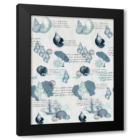 Sea Blues Full Black Modern Wood Framed Art Print by Kimberly, Allen