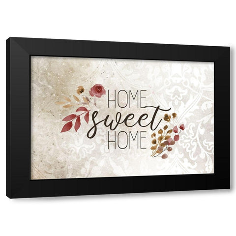 Home Sweet Home Floral 3 Black Modern Wood Framed Art Print with Double Matting by Kimberly, Allen