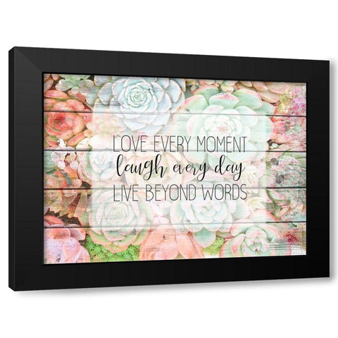 Live Beyond Words Black Modern Wood Framed Art Print with Double Matting by Kimberly, Allen