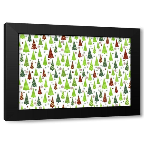 Oh Christmas Tree Black Modern Wood Framed Art Print by Kimberly, Allen