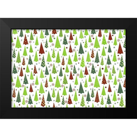 Oh Christmas Tree Black Modern Wood Framed Art Print by Kimberly, Allen