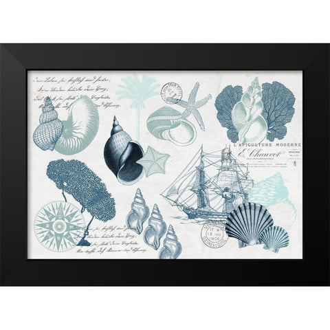 Sea Blues 6 Black Modern Wood Framed Art Print by Kimberly, Allen