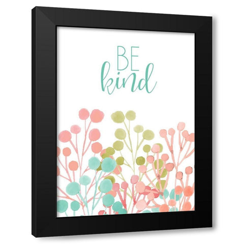 Be Kind Black Modern Wood Framed Art Print with Double Matting by Kimberly, Allen