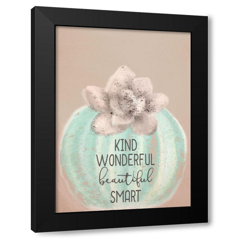 Cactus Believe 2 Black Modern Wood Framed Art Print by Kimberly, Allen