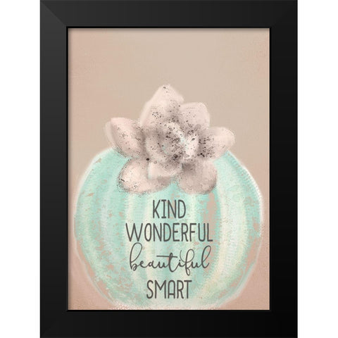 Cactus Believe 2 Black Modern Wood Framed Art Print by Kimberly, Allen