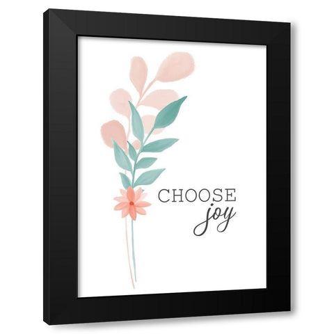 Choose Joy Black Modern Wood Framed Art Print by Kimberly, Allen