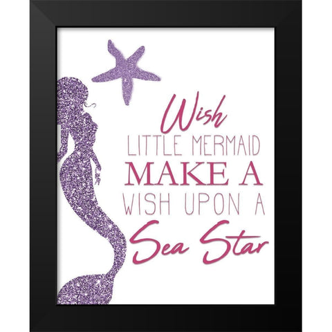 Mermaid Dreams Black Modern Wood Framed Art Print by Kimberly, Allen