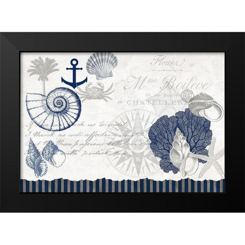 Adventures at Sea Black Modern Wood Framed Art Print by Kimberly, Allen
