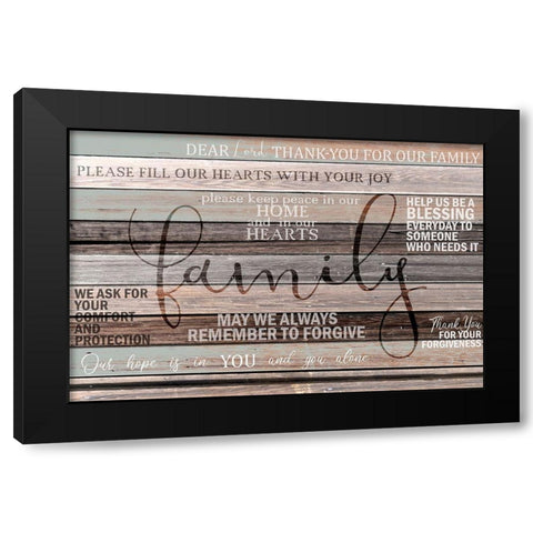 Family Prayer Black Modern Wood Framed Art Print with Double Matting by Kimberly, Allen