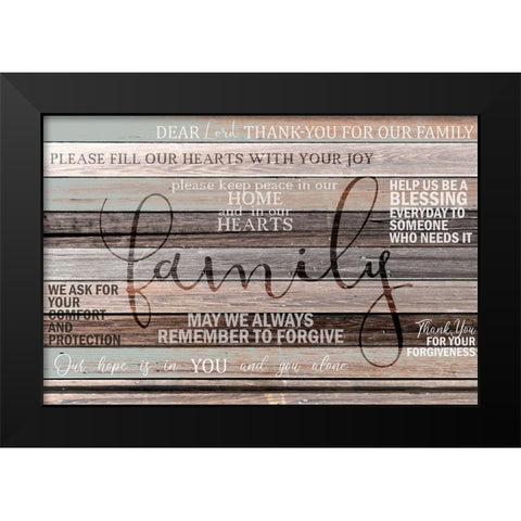 Family Prayer Black Modern Wood Framed Art Print by Kimberly, Allen