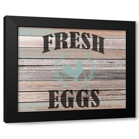 Farm Fresh Eggs Black Modern Wood Framed Art Print with Double Matting by Kimberly, Allen