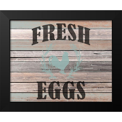 Farm Fresh Eggs Black Modern Wood Framed Art Print by Kimberly, Allen