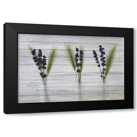 Three Vases 2 Black Modern Wood Framed Art Print by Kimberly, Allen