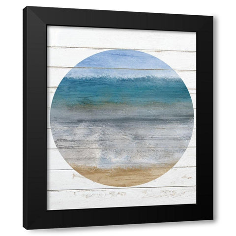 Beach Circle 2 Black Modern Wood Framed Art Print by Kimberly, Allen