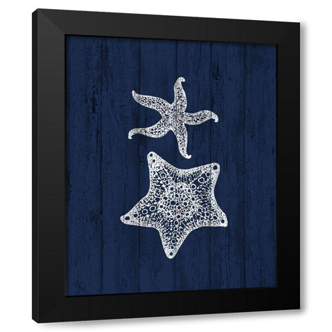 Beach House 1 Black Modern Wood Framed Art Print by Kimberly, Allen