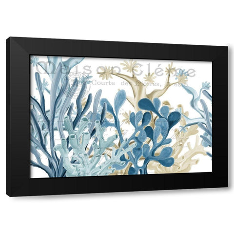 Coastal Coral 1 Black Modern Wood Framed Art Print by Kimberly, Allen