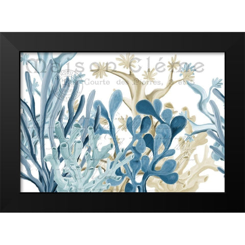 Coastal Coral 1 Black Modern Wood Framed Art Print by Kimberly, Allen