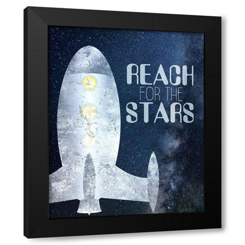Blast Off 1 Black Modern Wood Framed Art Print with Double Matting by Kimberly, Allen
