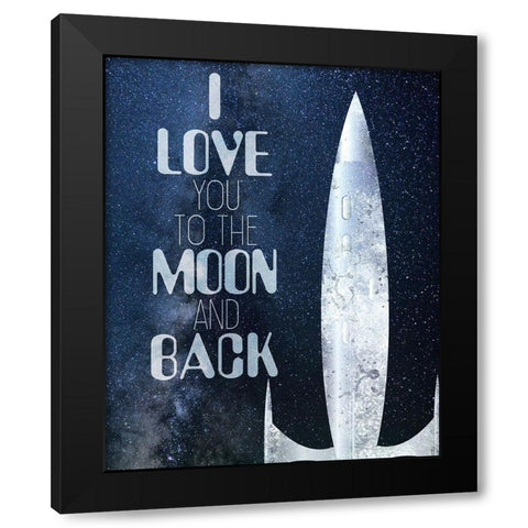 Blast Off 3 Black Modern Wood Framed Art Print with Double Matting by Kimberly, Allen