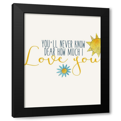 My Sunshine 3 Black Modern Wood Framed Art Print by Kimberly, Allen