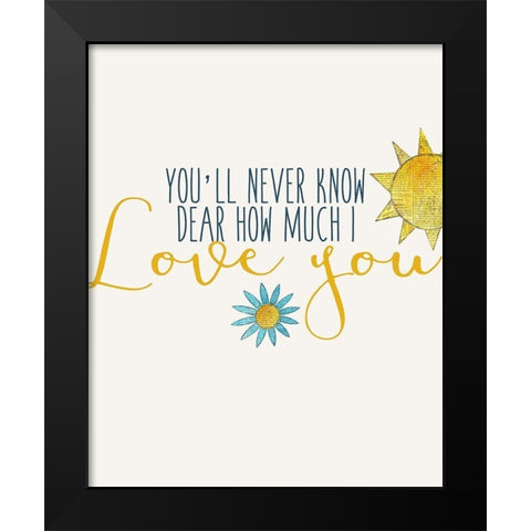 My Sunshine 3 Black Modern Wood Framed Art Print by Kimberly, Allen