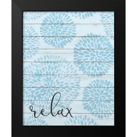 Relax A Black Modern Wood Framed Art Print by Kimberly, Allen