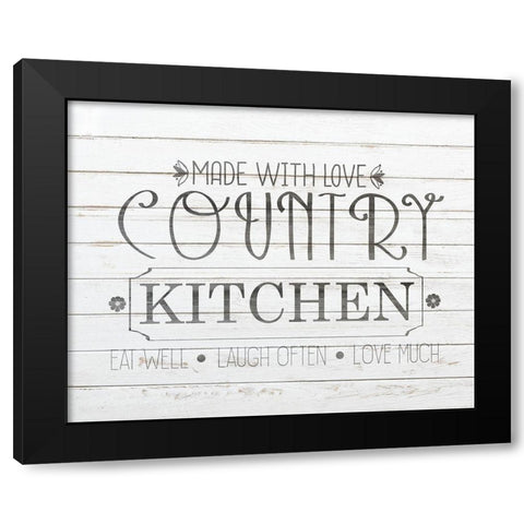 Made With Love Black Modern Wood Framed Art Print with Double Matting by Kimberly, Allen