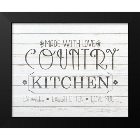 Made With Love Black Modern Wood Framed Art Print by Kimberly, Allen