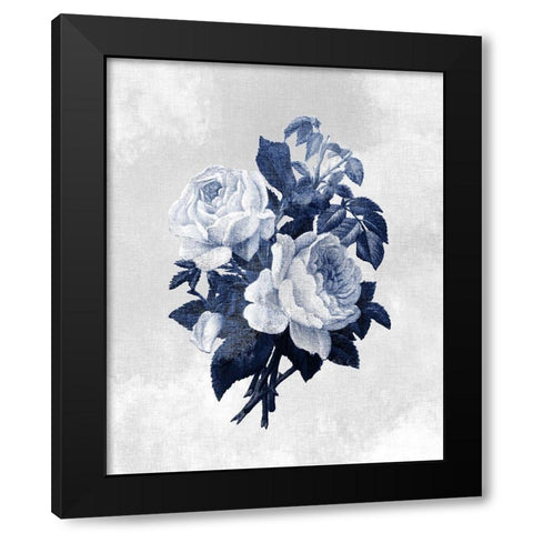 Linen Rose 2 Black Modern Wood Framed Art Print by Kimberly, Allen