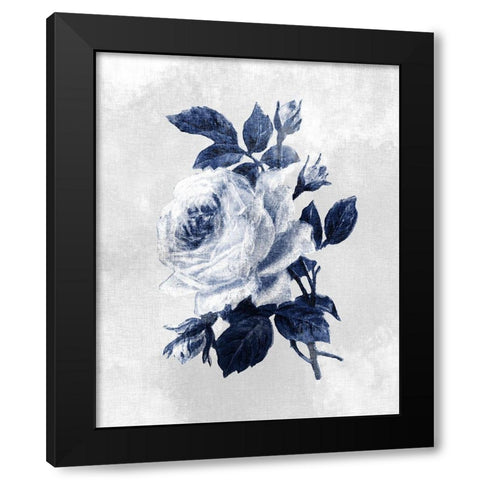 Linen Rose 3 Black Modern Wood Framed Art Print with Double Matting by Kimberly, Allen