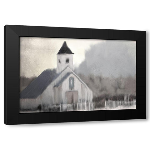 Sunday Morning Black Modern Wood Framed Art Print by Kimberly, Allen