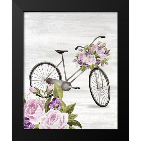 Spring Ride Black Modern Wood Framed Art Print by Kimberly, Allen