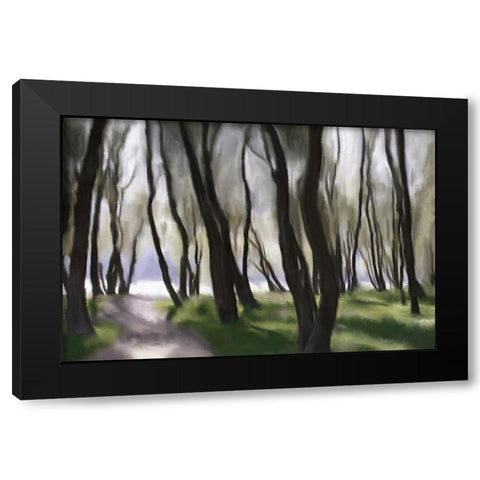 To The River Black Modern Wood Framed Art Print with Double Matting by Kimberly, Allen