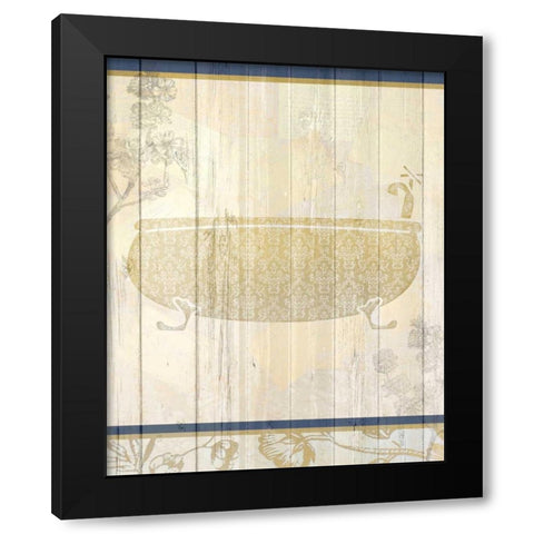 Golden Bath 1 Black Modern Wood Framed Art Print with Double Matting by Allen, Kimberly