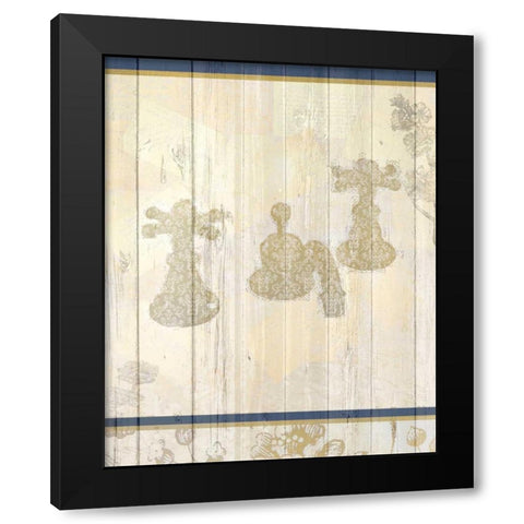 Golden Bath 3 Black Modern Wood Framed Art Print with Double Matting by Allen, Kimberly