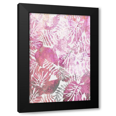 Jungle Pink Black Modern Wood Framed Art Print by Kimberly, Allen
