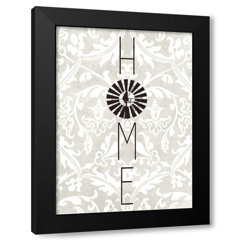 Home Windmill Black Modern Wood Framed Art Print with Double Matting by Kimberly, Allen