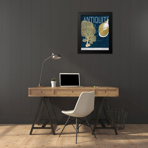 Azure Coastal 6 Black Modern Wood Framed Art Print by Kimberly, Allen