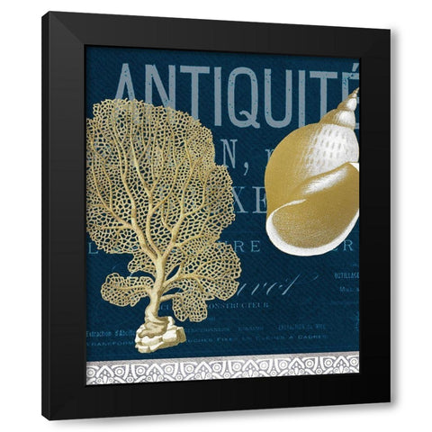 Azure Coastal 6 Black Modern Wood Framed Art Print by Kimberly, Allen
