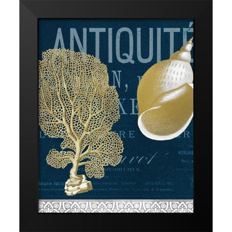 Azure Coastal 6 Black Modern Wood Framed Art Print by Kimberly, Allen