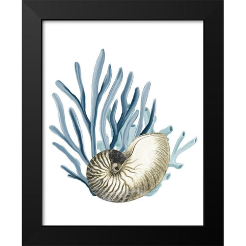 Coastal Coral 2 Black Modern Wood Framed Art Print by Kimberly, Allen