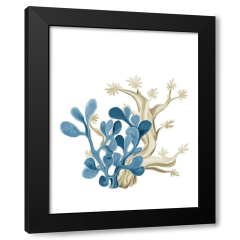 Coastal Coral 3 Black Modern Wood Framed Art Print by Kimberly, Allen