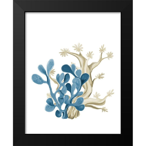 Coastal Coral 3 Black Modern Wood Framed Art Print by Kimberly, Allen
