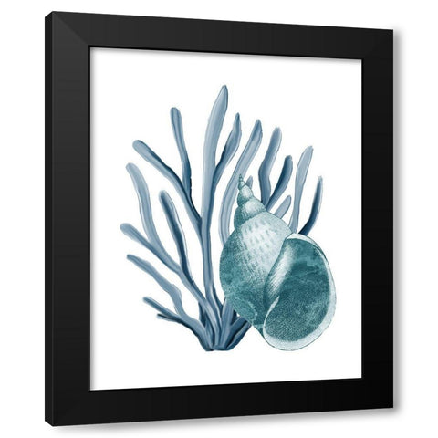 Coastal Coral 4 Black Modern Wood Framed Art Print by Kimberly, Allen